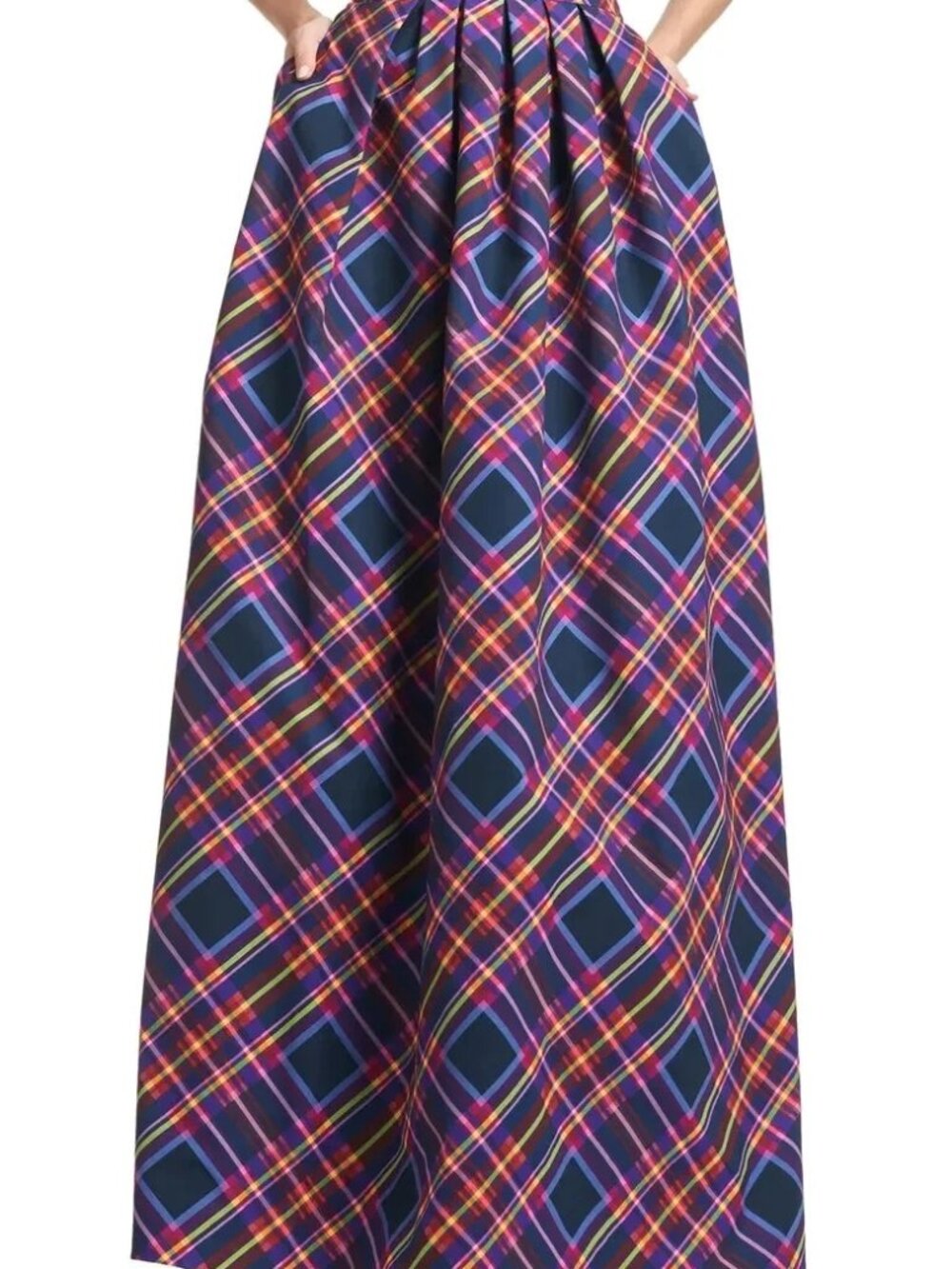 Sachin & Babi Ava Multi Plaid Maxi Skirt